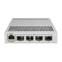 MikroTik CRS305-1G-4S+IN Five-port desktop switch with one Gigabit Ethernet port and four SFP+ 10Gbps ports