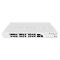 [SW.MKT.P24] CRS328-24P-4S+RM is een 28 poort switch, 24 Gigabit Ethernet-poorten, 450W PoE, 802.3af/at